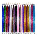 Wholesale in Stock 120cm Length Luxury Fashionable Hair Tinsel Glitter Extensions Hair Tinsel