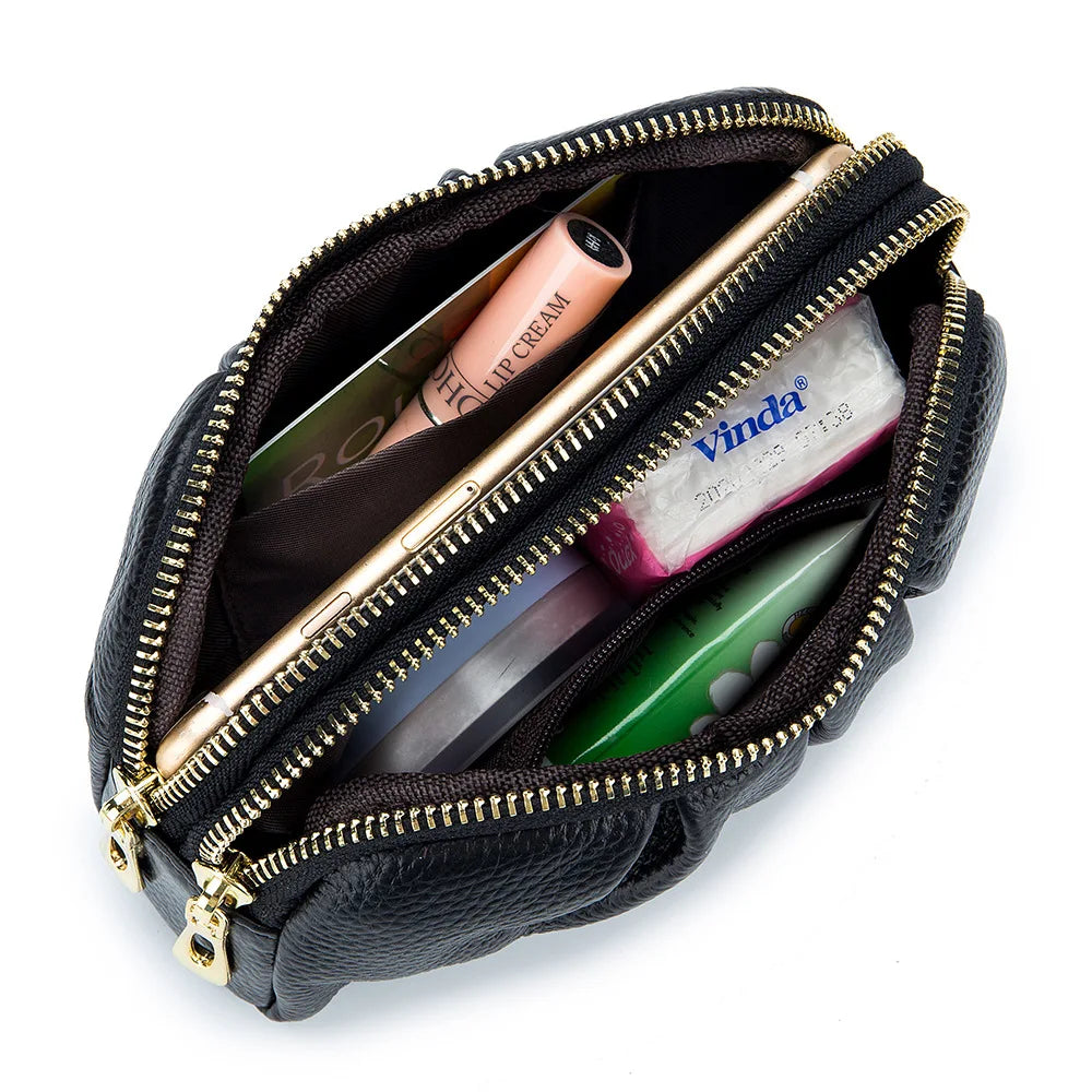 Women's Long Classic RFID-Blocking Leather Wallet with Zipper Closure Credit Card Holder and Handbag for Any Occasion