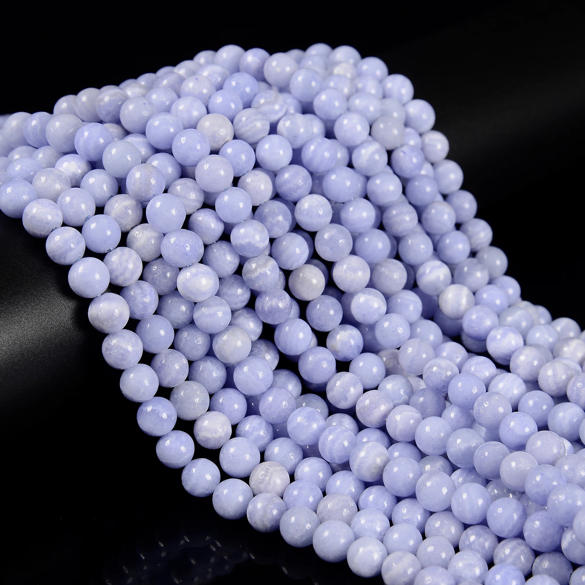 6mm 8mm 10mm Blue Crazy Quartz Crystal Beads Smooth Round Bracelet Beads Diy Beads for Jewelry Making
