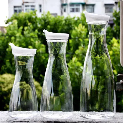 Clear Body Juice Jar Carafe with Flip-open Lid