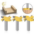 T Slot Cutter Bit CNC Spoilboard Surfacing Router Bit 1/2 Inch Shank Carbide Tipped 4 Flutes Spoilboard Surfacing Router Bit