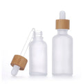 5ml 10ml 15ml 20ml 30ml 50ml 100ml Frosted Clear Essential Oil Glass Dropper Bottle With Bamboo Dropper Cap