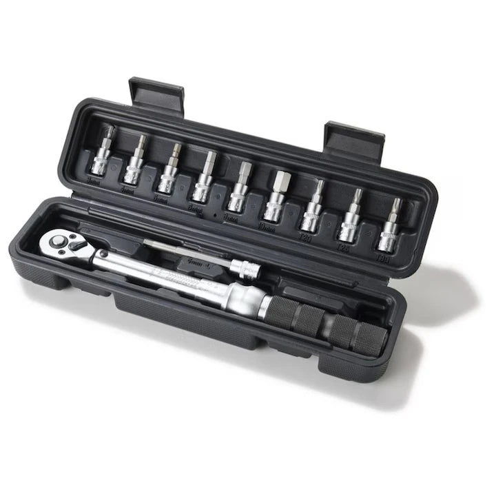 11pcs Professional Click Torque Wrench Set 1/4'' Drive Head Durable Bike Repair Spanner