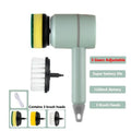 New 3-in-1 Multifunctional Electric Cleaning Brush 3 Brush Heads Eco-Friendly PP Multipurpose for Home Kitchen Bathroom Durable