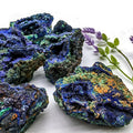 Wholesale Natural Stone Blue Azurite Raw Rough Stone Azurite Crystal Specimen for Decoration