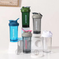 Portable 500ml Transparent Sports Tumbler Cup BPA Free Plastic Drinkware for Manual Shake Friendly for Protein Powder
