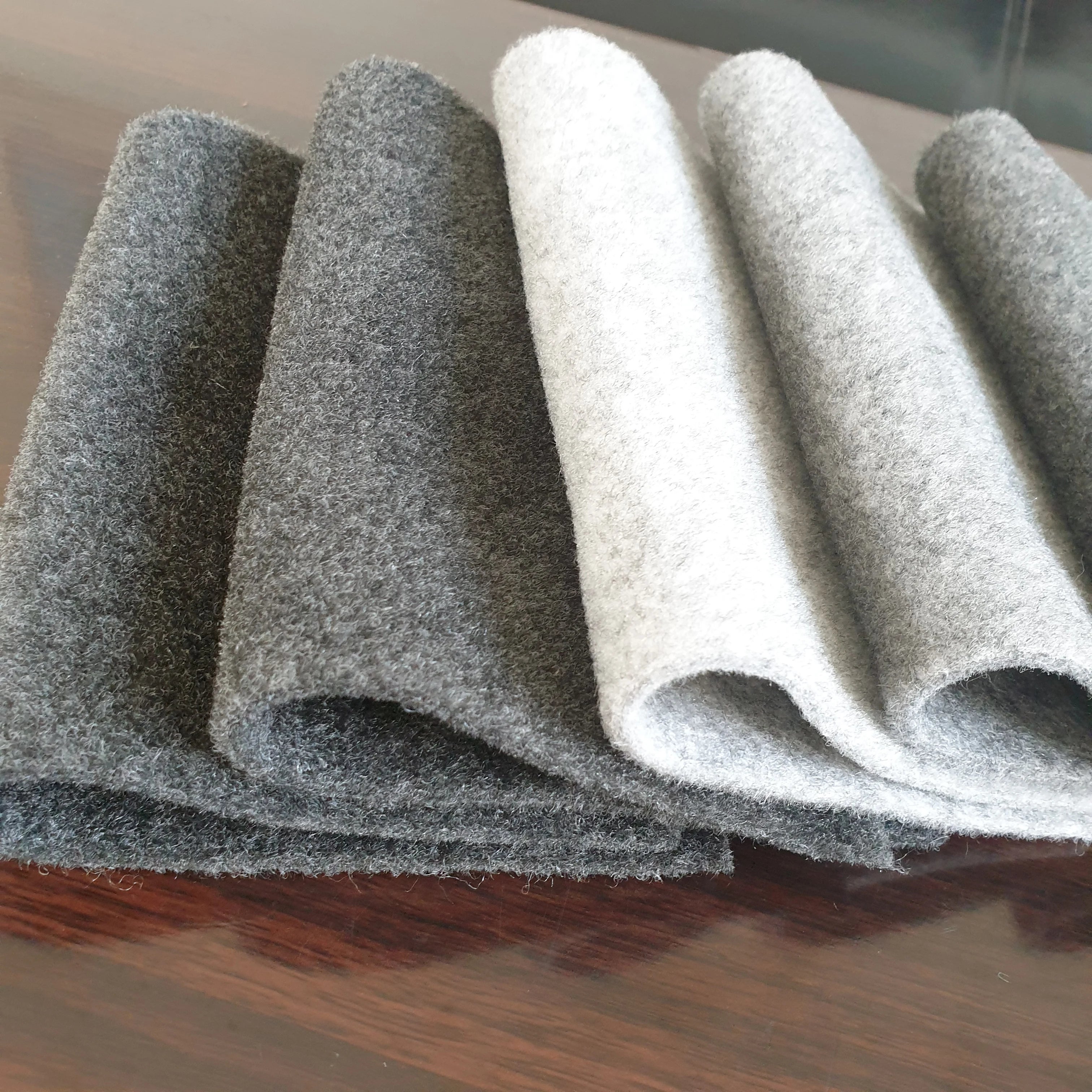 4-Way Stretch Van Soundproof Felt Automotive Carpet | Grey PP Nonwoven Fiber Fabric | IATF16949 Custom | Free Sample