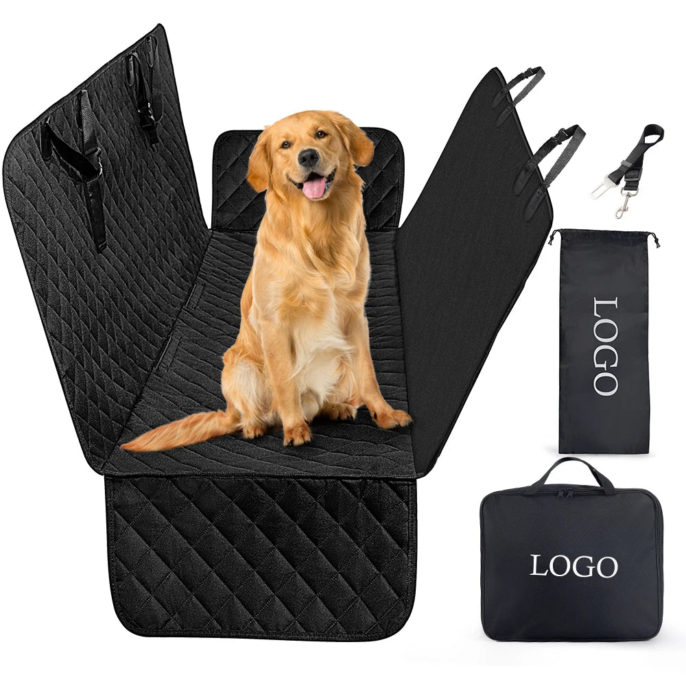 Wholesale Luxury Dog Car Seat Cover Waterproof Oxford Pet Mat for Back Seat Soft Animal Pattern