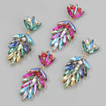 JLE14316 Wholesale Fashion Rhinestones Statement Earrings Women Exaggerated Stud Earrings Jewelry
