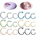 316L Surgical Steel Nose Lip Body Piercing Jewelry Open Hoop Ring C Type Hoop Small Thin None Piercing Nose Helix Stud