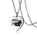 Forever and always in My Heart Openable Heart Shape Urn Ashes Container Necklace