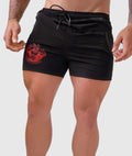 Men's Custom Polyester Training Shorts Summer Solid Color Gym Mesh Swim Trunks Elastic Waist Closure Wholesale Beachwear Pocket