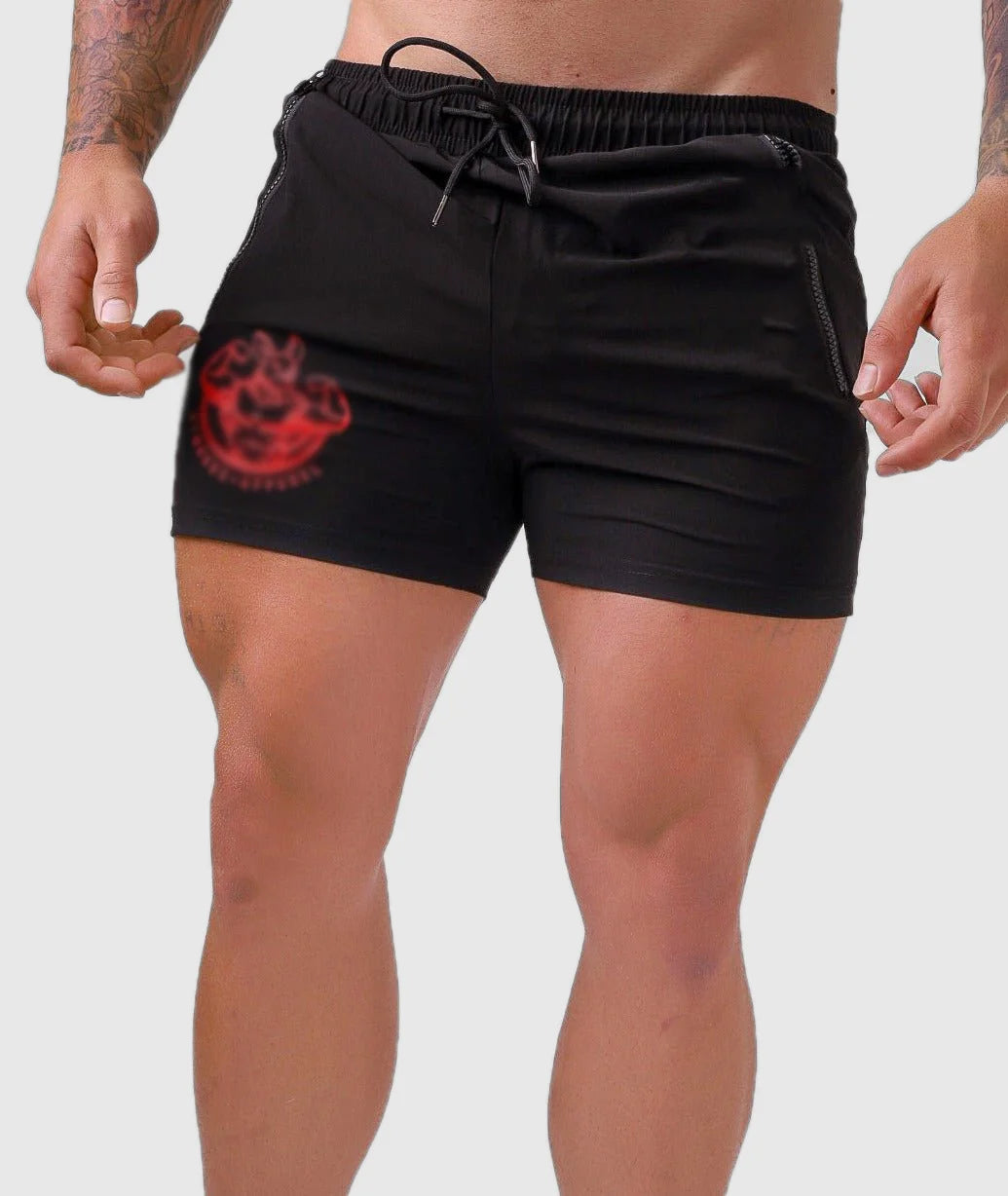 Men's Custom Polyester Training Shorts Summer Solid Color Gym Mesh Swim Trunks Elastic Waist Closure Wholesale Beachwear Pocket