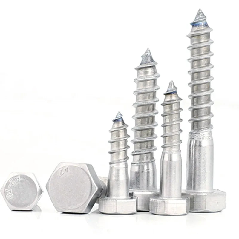 Factory Price Stainless Steel Hex Head Furniture Wood Screw Lag Bolts DIN571 Coach Screw M16 M18 M20 100mm 120mm