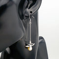 Wholesale Women Jewelry Chain Drop Fresh Water Pearl Angel Wing 925 Sterling Silver Earring Hooks for Wedding