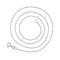 Factory Wholesale Fine Jewelry Sterling 925 Silver Ball Bead Chain Necklace with Lobster Clasp for Women Men's Hip Hop Chain