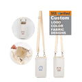 Custom Logo Cute Kids Water Bottle Carrier Bag Canvas Water Bottle Holder with Shoulder Strap