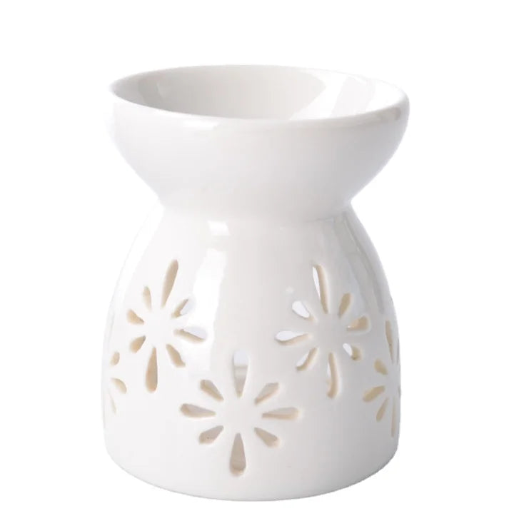 European Style Pottery Aromatherapy Diffuser Oil Burner for Home Decoration Christmas Essential Oil Diffusing Candle Jar Holder