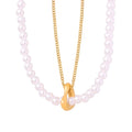 Hot Selling Fashion Trend Stainless Steel 18K Gold Plated Pearl Chokers Necklace Jewelry for Women Daily Wear Party Office