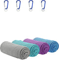 Custom Logo Microfiber Cooling Gym Towel with Silicon Case Quick Dry Recycled Knitted Sport Neck Face Cover Packaged in Opp Bag