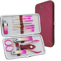 Gradient ice flower luxury manicure set wholesale nail supplier custom logo 12pcs nail clipper set