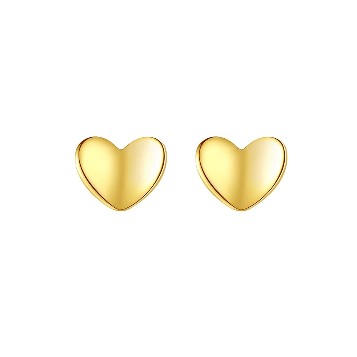 CZCITY 925 Sterling Silver Heart Earrings Girls Stud Earrings Angel Heart Earrings