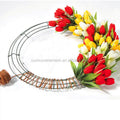18 Inches Dark Green Iron Wire Wreath Ring with 2.3mm Diameter for Florist Craft and Christmas Decoration