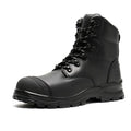 Customized High Cut Black Genuine Leather Safety Work Boots for Men PU Sole with Steel Toe-All Season Winter Spring Autumn