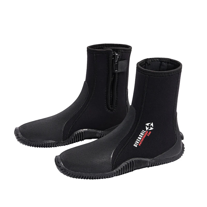 DIVE&SAIL Men Women 5mm Neoprene Wetsuit Traceability Shoes Waterproof Swimming Surfing Neoprene Diving Boots for Water Sports
