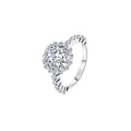 Xingyue Diamond Fashion Jewelry 14K White Gold  Plated 925 Sterling Silver for Women Moissanite Engagement Ring