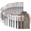 MAANGE Wholesale Premium Cosmetics Brushes Black Travel Portable Makeup Brush Set Comes with Velvet Bag Makeup Brush
