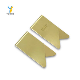 New Product Brass Paper Clip Printing Logo Wing Clips Metal Bookmark Clip