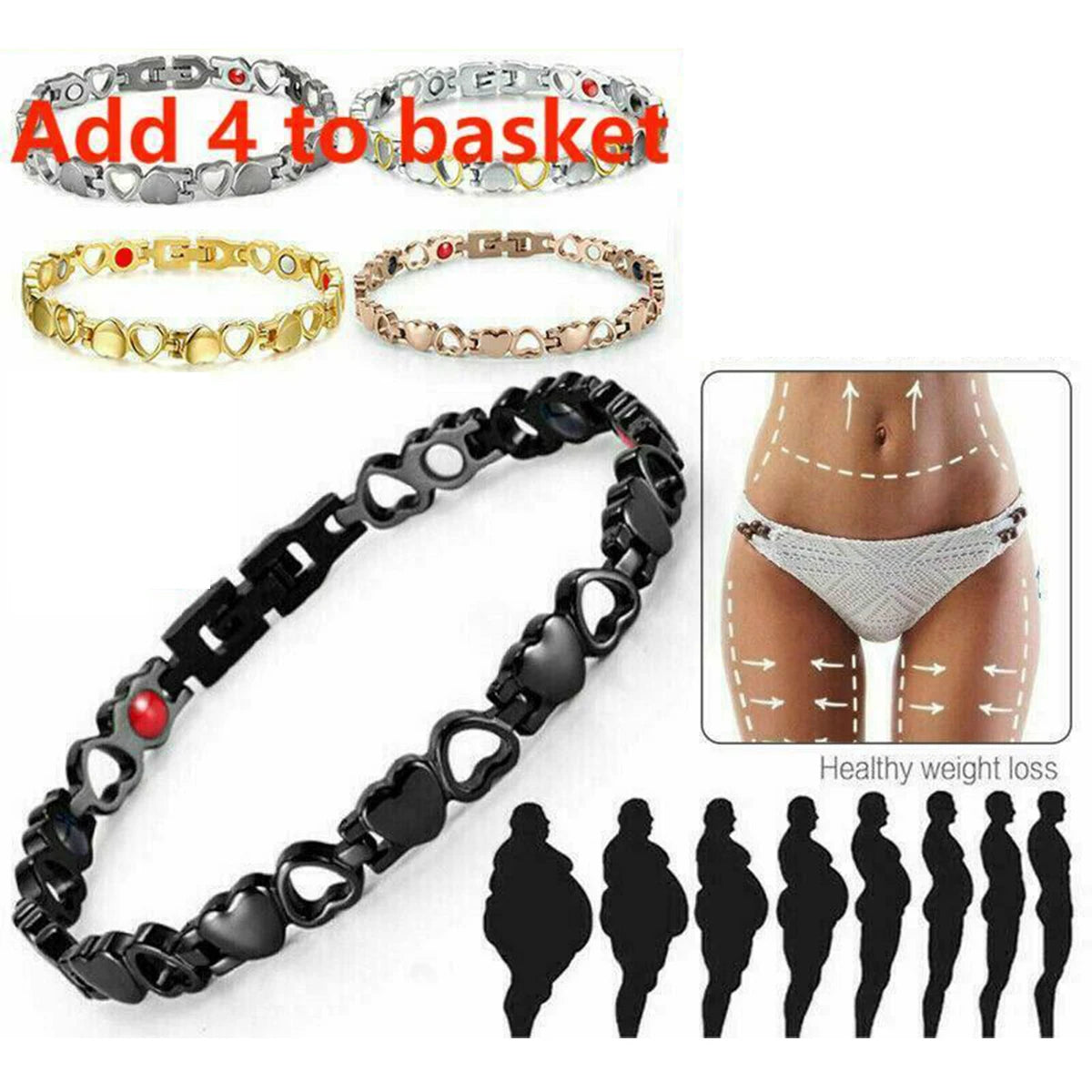 Lymph Drainage Magnetic Bracelet Promotes Blood Circulation Magnetic Therapy Bracelet Imagineitem Magnetic Lymph Detox Bracelet