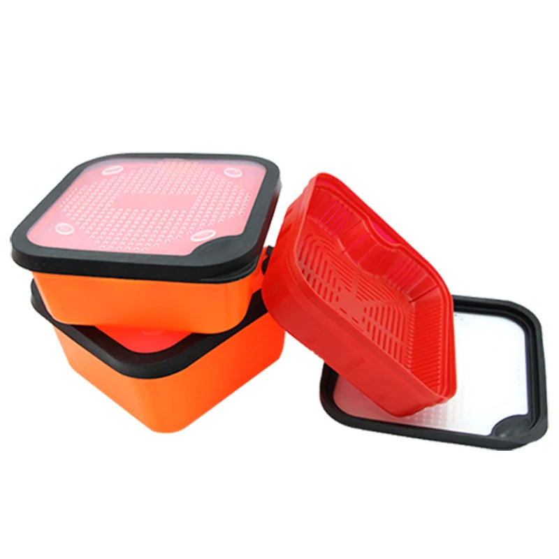 Selco Wholesale Portable Pp Bait Box Feeder Fishing Lid  Carp Bait Box