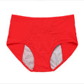Women's Large Size Seamless Breathable Pre-Period Rear Leak-Proof Physiological Underpants Mid-High Waist Underpants