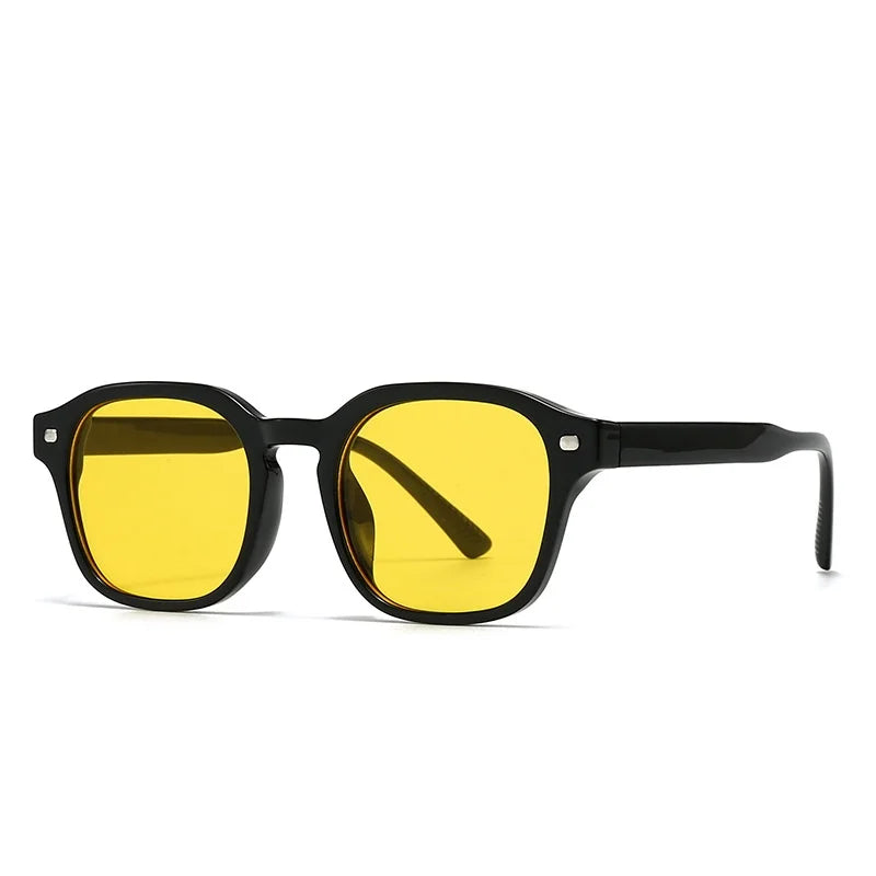 2025 New Modern Retro Square Double Bridge Sunglasses Instagram Trendy Customizable UV400 Lenses PC Frame Material for Wholesale