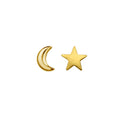 ROXI 2021 Minimalist 925 Sterling Silver Jewelry Moon Star Stud Earrings Cute Simple Style Earring