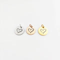 Stainless Steel Pendants Charms for Jewelry Making Silver Gold Rose Gold Heart Pendant for Necklace Bracelet Making