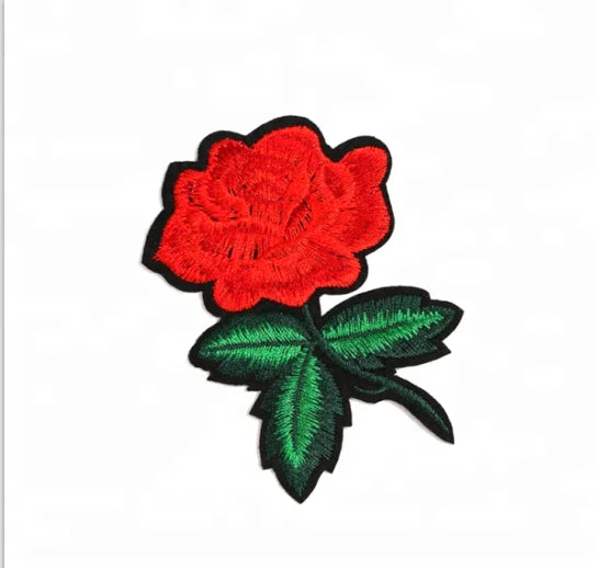 Custom Embroidered Rubber Patches with Iron on Sew on Backing Cartoon Applique Cutout Shapes for Hats