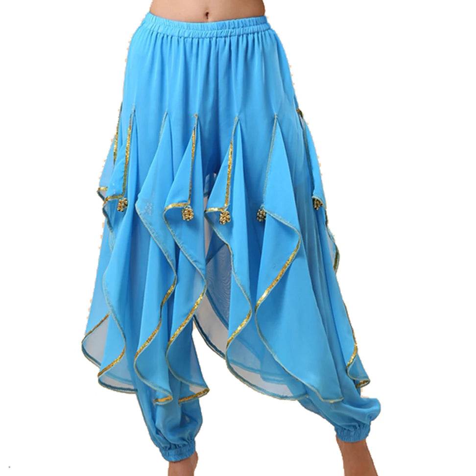 Belly Dance Chiffon Harem Pants Women Girls Bollywood Arabic Dance Tribal Costume