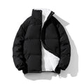 Wholesale Custom Logo Winter Cotton Padded Jacket Mens Solid Bomber Jacket Quilted Work Jacket With Fleece for Men Waterproof