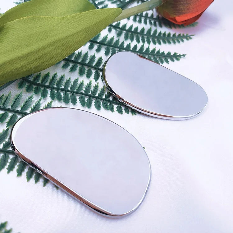 New Design Hot Selling Mini Silver CE Certified Stainless Steel Gua Sha Scraping Facial Body Massage Blood Circulate