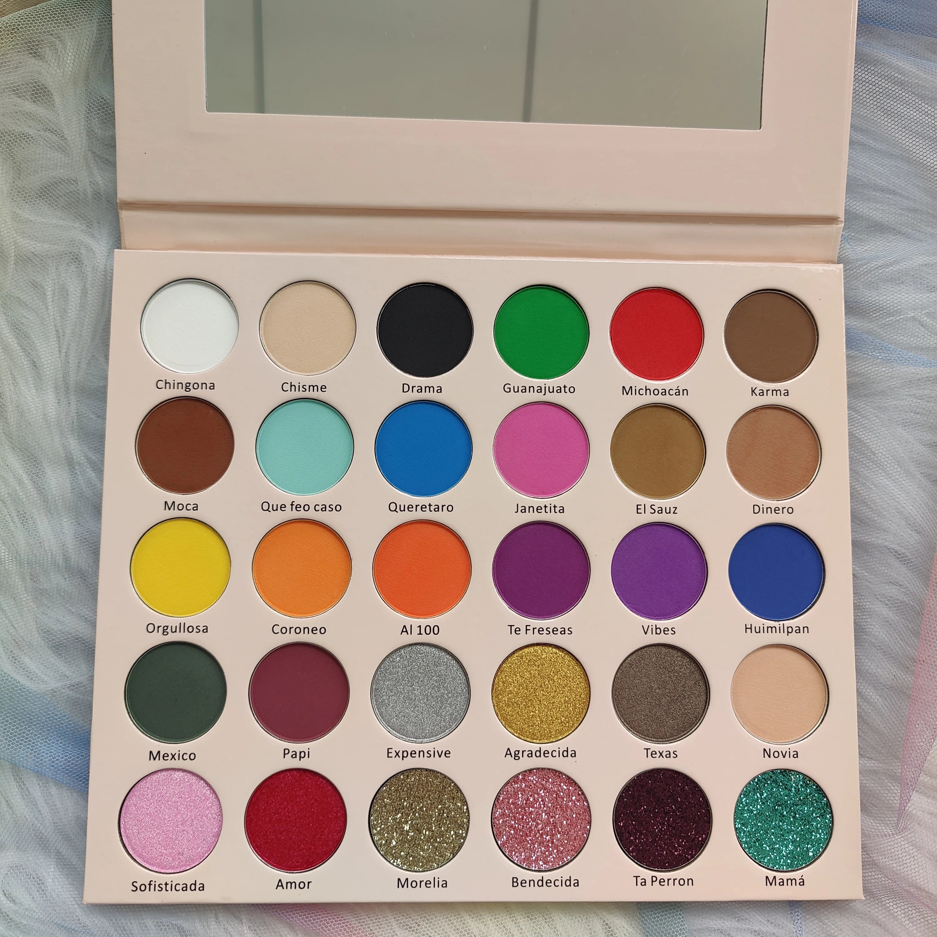 Custom Your Own Brand 35 Eyeshadow Palette Colors Shimmer Vegan Makeup High Pigment No logo Private Label