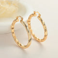 Hengdian Earring Fashion 18K Laminated Gold Wholesale Oro Classic Plated Brass Zircon Hoop Earrings for Women Jewelry