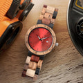 Top Wood Watch Men Women Luminous Display Week Date Colorful Wooden Band Quartz Wristwatch Custom Logo Personalized Watch