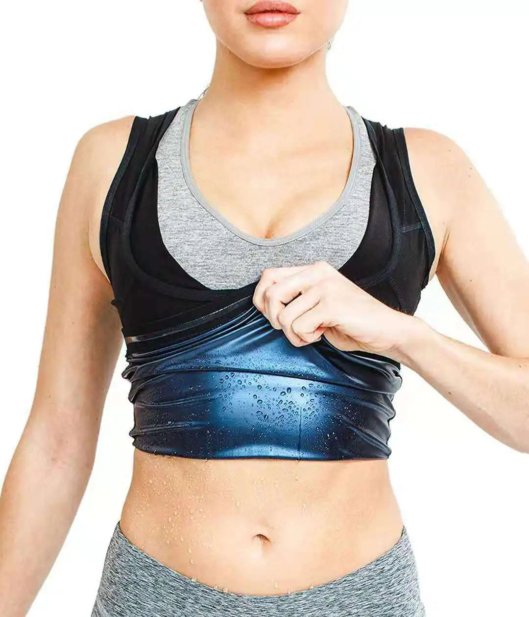 Premium Home Use Waterproof Weight Loss Body Shaper Workout Shapewear Compression Sauna Sweat Vest for Women