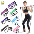 NQ SPORTS Pilates Stick Resistance Bands Bodybuilding Gym Rubber Tube Elastic Bands Fitness Equipment Training Exercise Bar