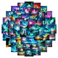50PCS Colorful Polar Lights Aesthetic Art Scenery Aurora Polaris Sticker