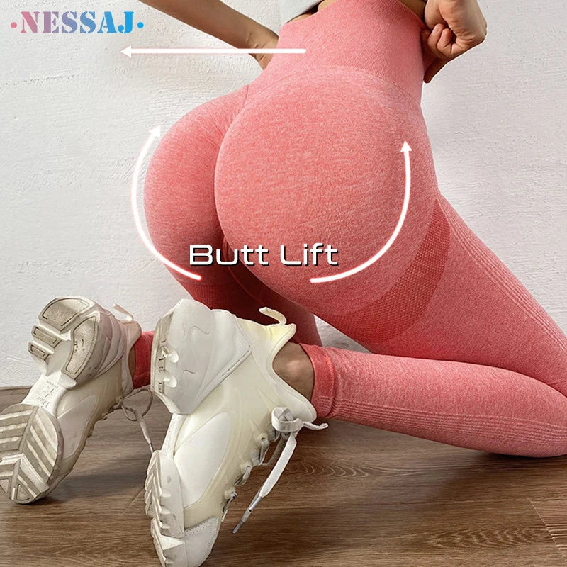 High Waist Tight Butt Lift Weight Loss Exercise Leggings Fitness Yoga Fitness Women Seamless Surrender