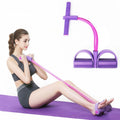 NQ SPORTS Multifunctional Nature Latex 4-Tube Pedal Elastic Pull Rope Abdominal Fitness for Sit-up and Strength Trainer